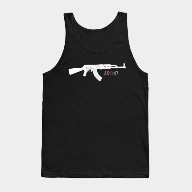 Legendary Kalashnikov assault rifle (AK-47) white version Tank Top by FAawRay